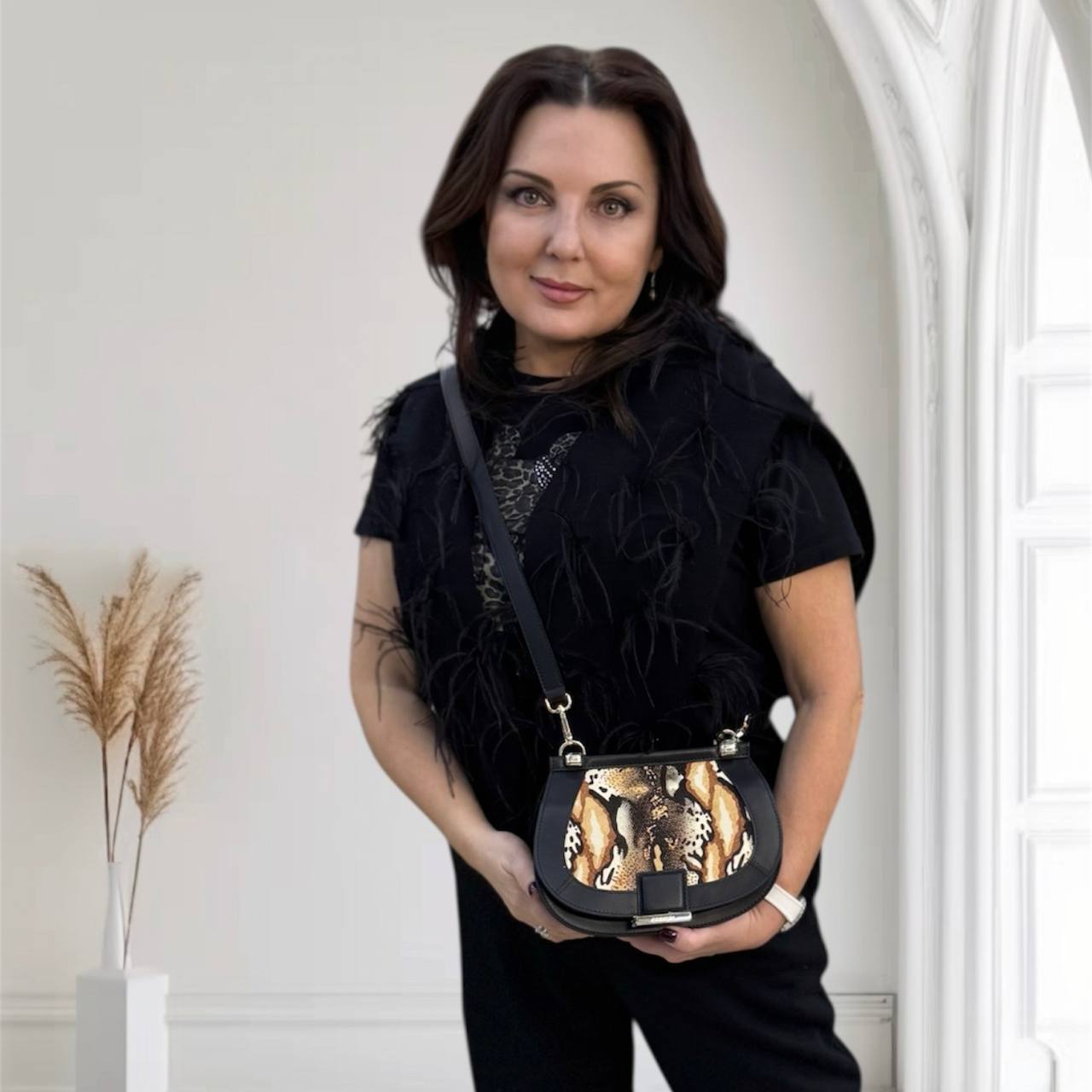 Сумка Cromia 1406145 NERO MANDORLA Сумка Cromia 1406145 NERO MANDORLA