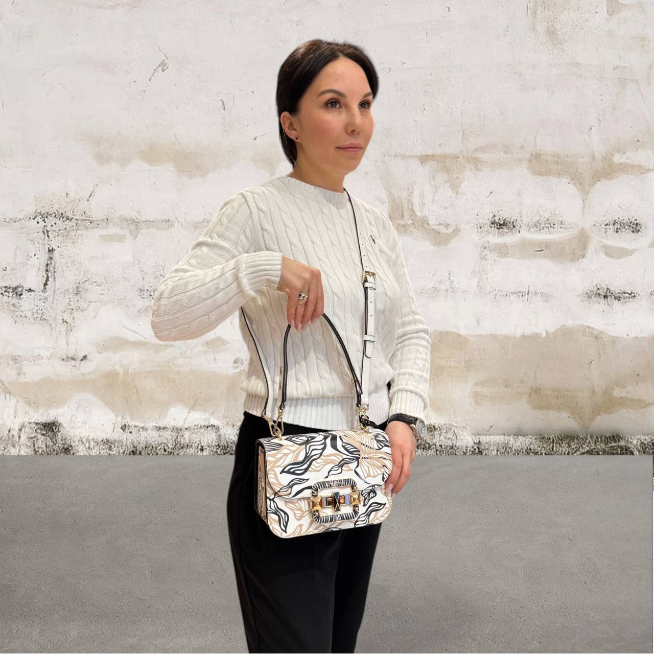 Сумка Cromia 1406259 BIANCO-NERO Сумка Cromia 1406259 BIANCO-NERO