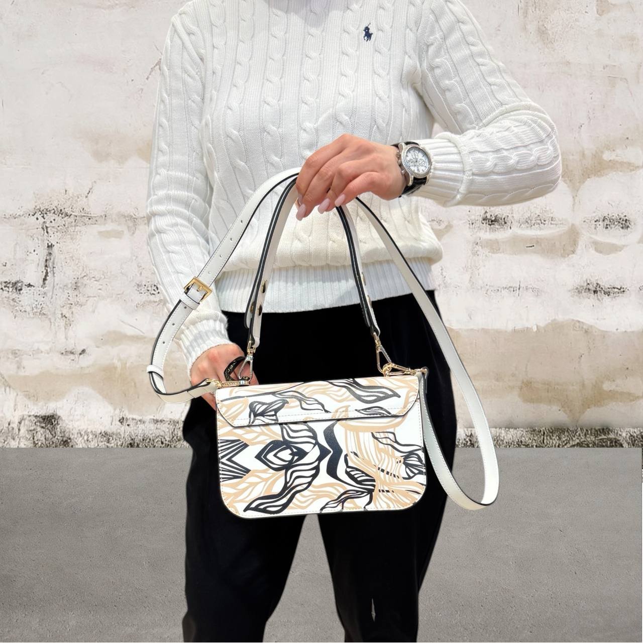 Сумка Cromia 1406259 BIANCO-NERO Сумка Cromia 1406259 BIANCO-NERO